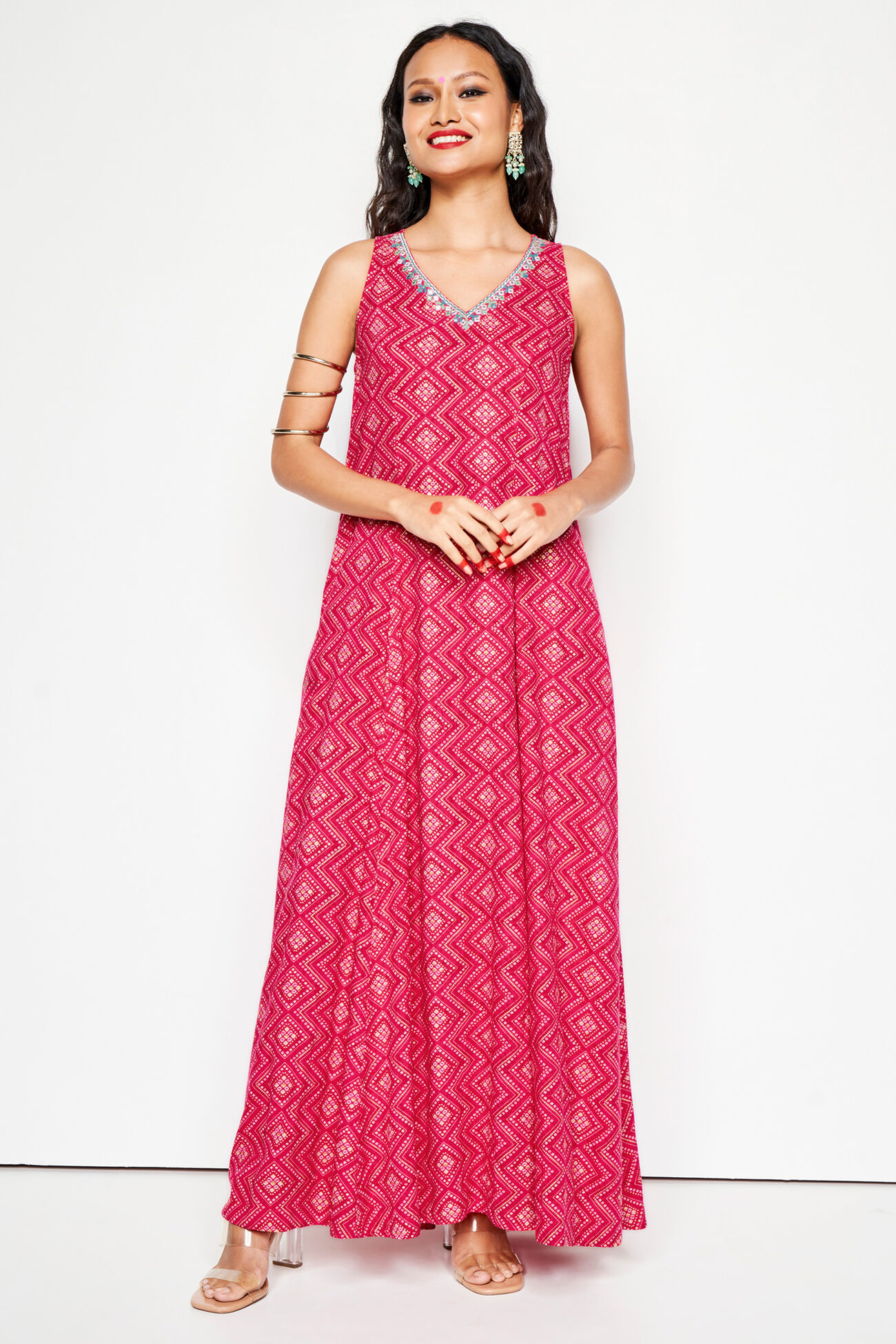 Priyo A-Line Maxi Dress, Pink, image 1